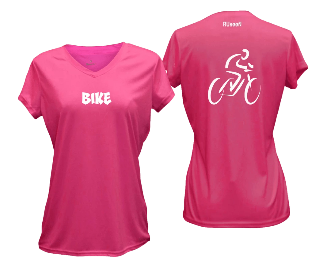RUseeN Reflective Apparel Women's Reflective Short Sleeve Shirt - Bike Women's Short Sleeve