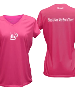 RUseeN Reflective Apparel Women's Reflective Short Sleeve Shirt - Bikes & Beer Women's Short Sleeve