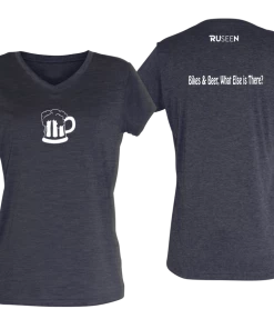 RUseeN Reflective Apparel Women's Reflective Short Sleeve Shirt - Bikes & Beer Women's Short Sleeve