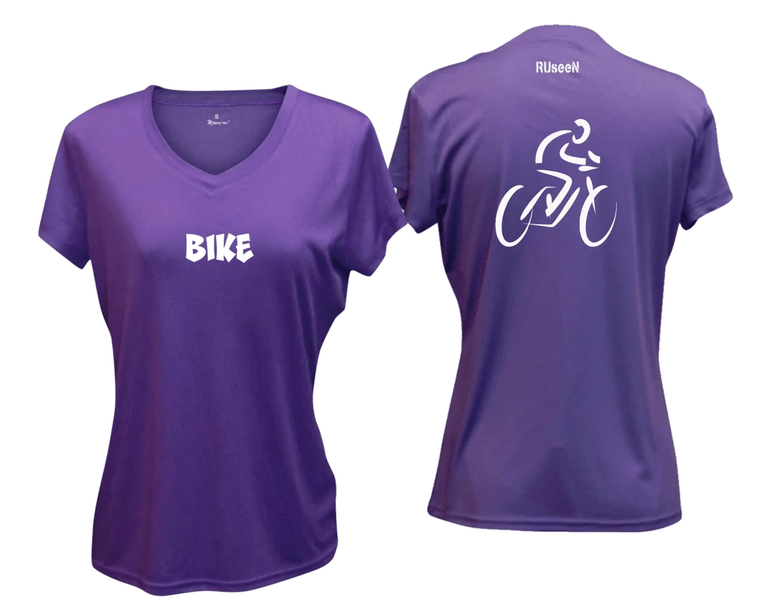 RUseeN Reflective Apparel Women's Reflective Short Sleeve Shirt - Bike Women's Short Sleeve