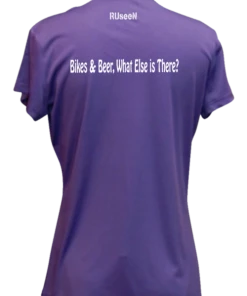 RUseeN Reflective Apparel Women's Reflective Short Sleeve Shirt - Bikes & Beer Women's Short Sleeve