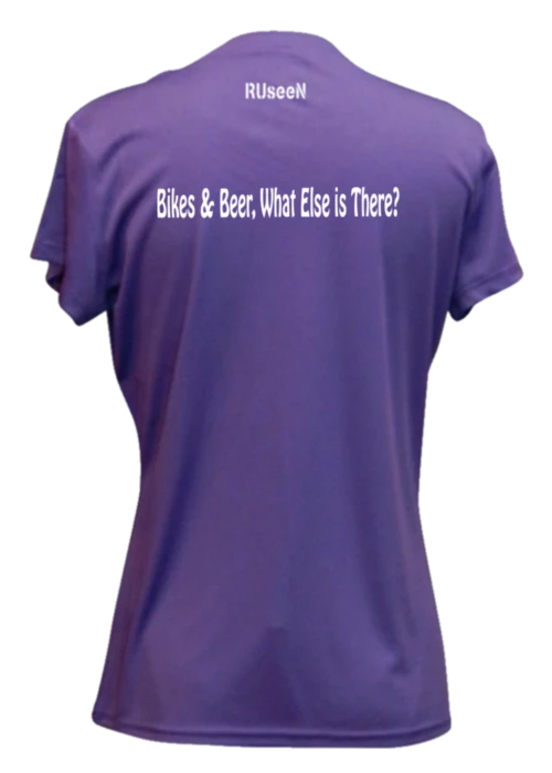 RUseeN Reflective Apparel Women's Reflective Short Sleeve Shirt - Bikes & Beer Women's Short Sleeve