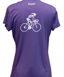 RUseeN Reflective Apparel Women's Reflective Short Sleeve Shirt - Female Road Bike Skeleton