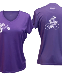 RUseeN Reflective Apparel Women's Reflective Short Sleeve Shirt - Female Road Bike Skeleton
