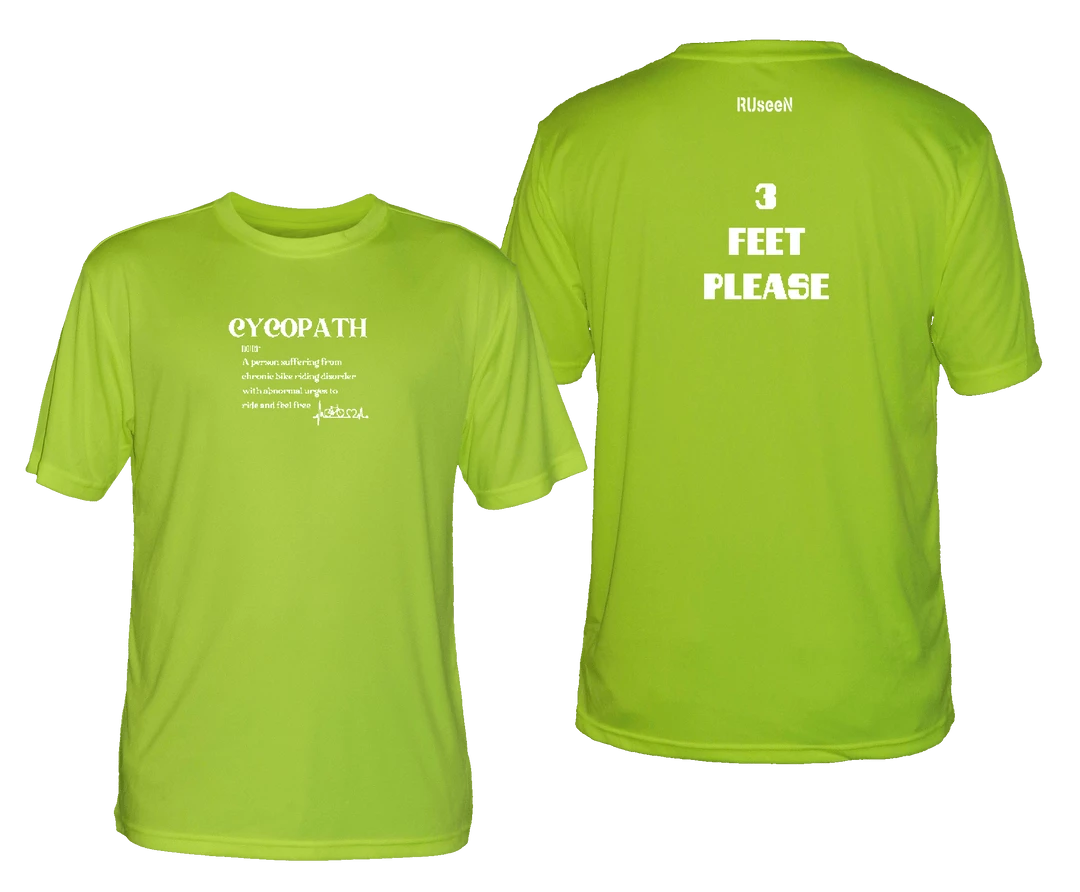 RUseeN Reflective Apparel Men's Reflective Short Sleeve Shirt - Cycopath Men's Short Sleeve