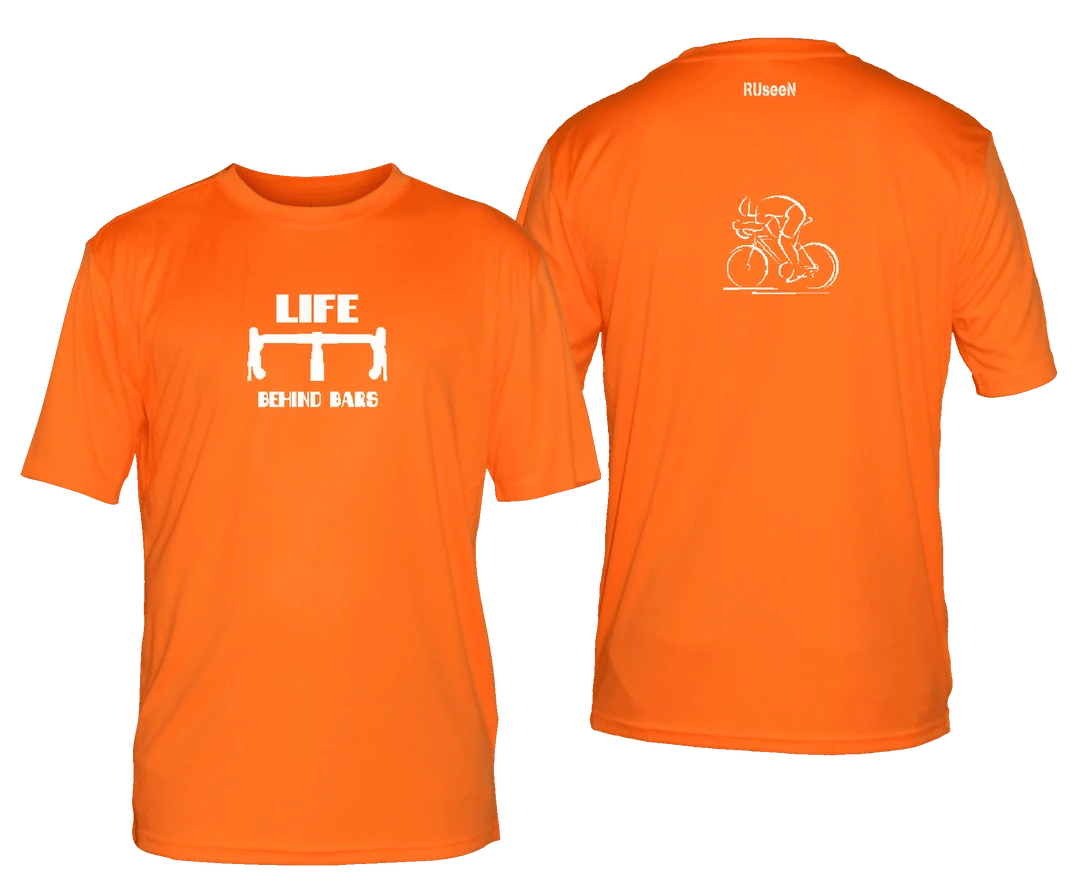 RUseeN Reflective Apparel Men's Reflective Short Sleeve Shirt - Life Behind Bars