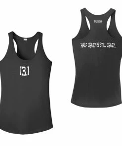 RUseeN Reflective Apparel Women's Reflective Tank Top - 13.1 Half Crazy