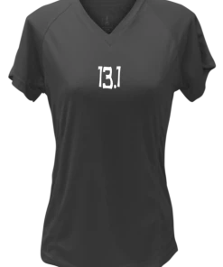 RUseeN Reflective Apparel Women's Reflective Short Sleeve Shirt - 13.1 Half Crazy Women's Short Sleeve