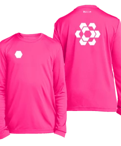 RUseeN Reflective Apparel Kids Reflective Long Sleeve Shirt - Fractured Hexagon