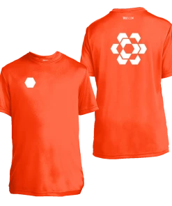 RUseeN Reflective Apparel Kids Reflective Short Sleeve Shirt - Fractured Hexagon