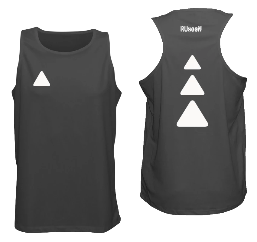 RUseeN Reflective Apparel Men's Tank Tops Men's Reflective Tank - Triangles