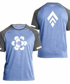 RUseeN Reflective Apparel Men's Reflective Short Sleeve Shirt - Diamond Hexagon Combo