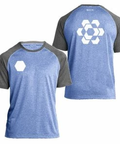 RUseeN Reflective Apparel Men's Reflective Short Sleeve Shirt - Fractured Hexagon