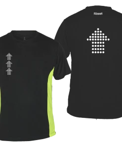 RUseeN Reflective Apparel Men's Reflective Short Sleeve Shirt - Dotted Arrows Men's Short Sleeve