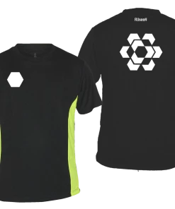 RUseeN Reflective Apparel Men's Reflective Short Sleeve Shirt - Fractured Hexagon