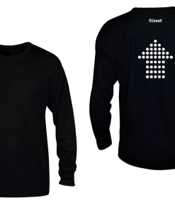 RUseeN Reflective Apparel Unisex Reflective Long Sleeve Shirt - Dotted Arrows Men's Long Sleeve