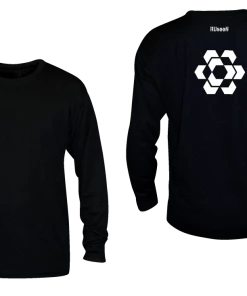 RUseeN Reflective Apparel Men's Long Sleeve Unisex Reflective Long Sleeve Shirt - Fractured Hexagon