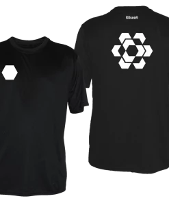 RUseeN Reflective Apparel Men's Reflective Short Sleeve Shirt - Fractured Hexagon