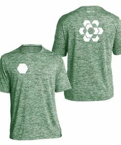 RUseeN Reflective Apparel Men's Reflective Short Sleeve Shirt - Fractured Hexagon