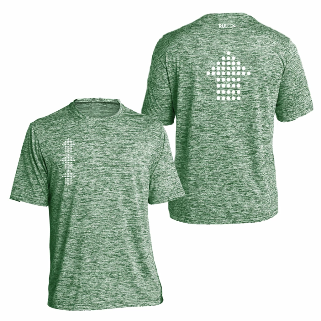 RUseeN Reflective Apparel Men's Reflective Short Sleeve Shirt - Dotted Arrows Men's Short Sleeve