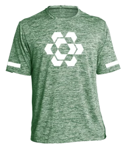 RUseeN Reflective Apparel Men's Reflective Short Sleeve Shirt - Diamond Hexagon Combo