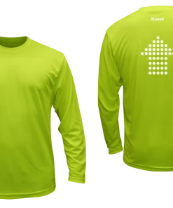 RUseeN Reflective Apparel Unisex Reflective Long Sleeve Shirt - Dotted Arrows Men's Long Sleeve