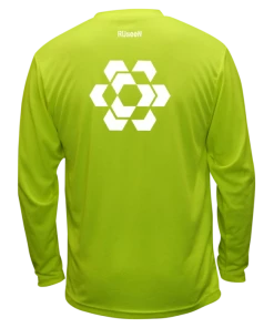 RUseeN Reflective Apparel Men's Long Sleeve Unisex Reflective Long Sleeve Shirt - Fractured Hexagon