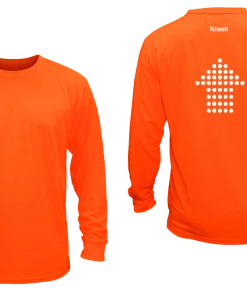 RUseeN Reflective Apparel Unisex Reflective Long Sleeve Shirt - Dotted Arrows Men's Long Sleeve