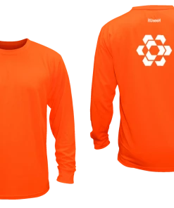 RUseeN Reflective Apparel Men's Long Sleeve Unisex Reflective Long Sleeve Shirt - Fractured Hexagon