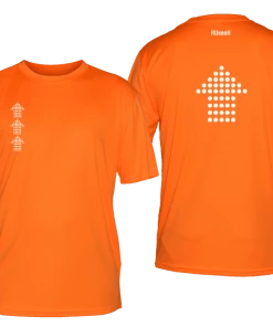 RUseeN Reflective Apparel Men's Reflective Short Sleeve Shirt - Dotted Arrows Men's Short Sleeve