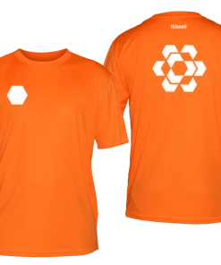 RUseeN Reflective Apparel Men's Reflective Short Sleeve Shirt - Fractured Hexagon