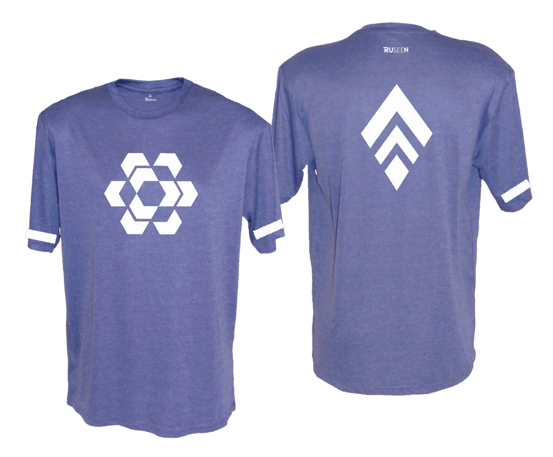 RUseeN Reflective Apparel Men's Reflective Short Sleeve Shirt - Diamond Hexagon Combo