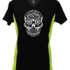 RUseeN Reflective Apparel Women's Reflective Short Sleeve Shirt - Calavera Women's Short Sleeve