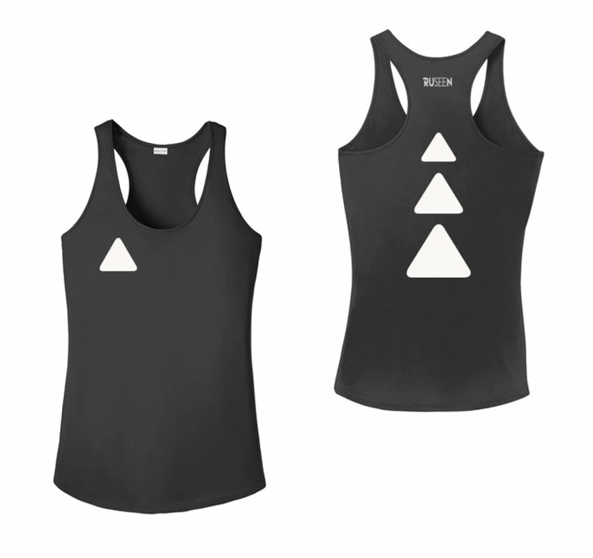 RUseeN Reflective Apparel Women's Reflective Tank Top - Triangles Women's Tank Tops