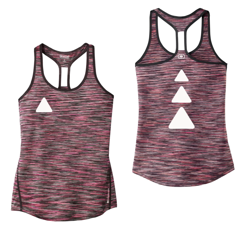 RUseeN Reflective Apparel Women's Reflective Tank Top - Triangles Women's Tank Tops