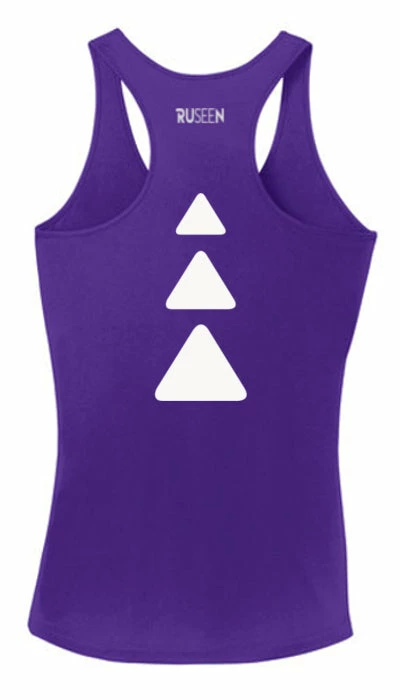 RUseeN Reflective Apparel Women's Reflective Tank Top - Triangles Women's Tank Tops