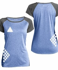 RUseeN Reflective Apparel Women's Reflective Short Sleeve Shirt - Diamond Pattern Women's Short Sleeve