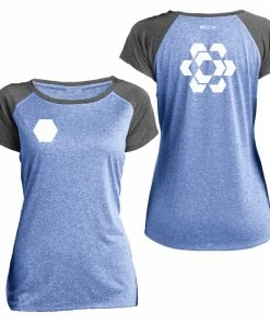 RUseeN Reflective Apparel Women's Reflective Short Sleeve Shirt - Fractured Hexagon