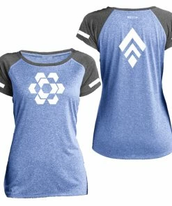 RUseeN Reflective Apparel Women's Reflective Short Sleeve Shirt - Diamond Hexagon Combo Women's Short Sleeve