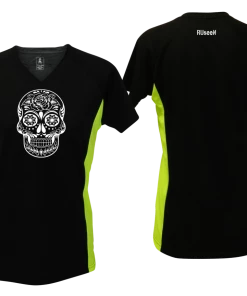 RUseeN Reflective Apparel Women's Reflective Short Sleeve Shirt - Calavera Women's Short Sleeve