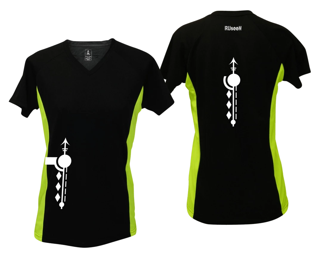 RUseeN Reflective Apparel Women's Short Sleeve Women's Reflective Short Sleeve Shirt - Paths