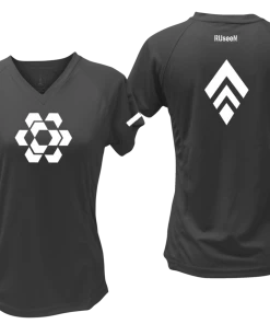 RUseeN Reflective Apparel Women's Reflective Short Sleeve Shirt - Diamond Hexagon Combo Women's Short Sleeve