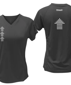 RUseeN Reflective Apparel Women's Reflective Short Sleeve Shirt - Dotted Arrows Women's Short Sleeve