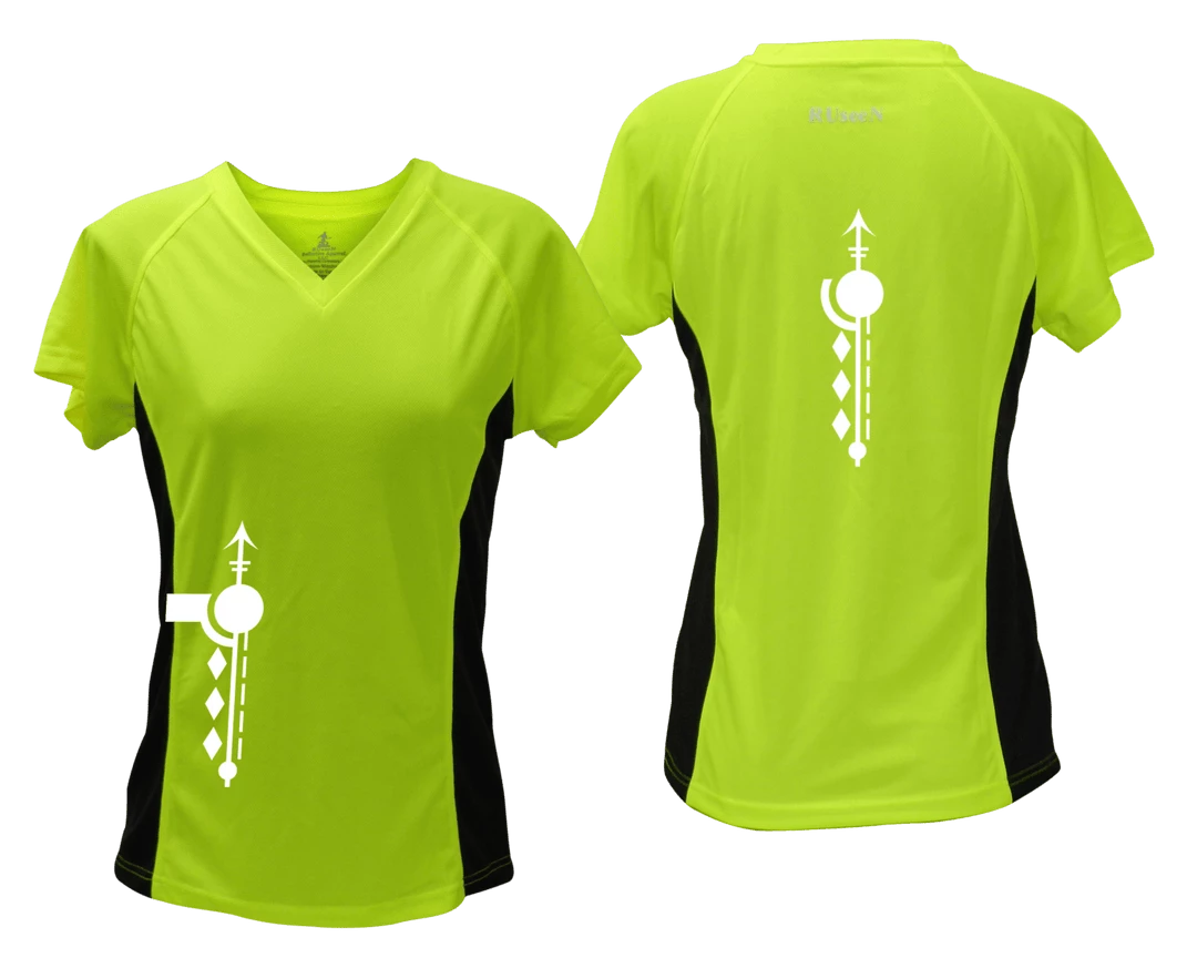 RUseeN Reflective Apparel Women's Short Sleeve Women's Reflective Short Sleeve Shirt - Paths