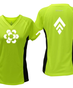 RUseeN Reflective Apparel Women's Reflective Short Sleeve Shirt - Diamond Hexagon Combo Women's Short Sleeve