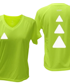 RUseeN Reflective Apparel Women's Short Sleeve Women's Reflective Short Sleeve Shirt - Triangles