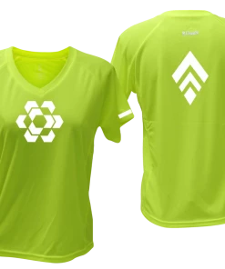 RUseeN Reflective Apparel Women's Reflective Short Sleeve Shirt - Diamond Hexagon Combo Women's Short Sleeve