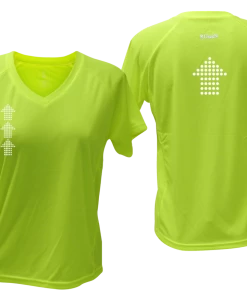 RUseeN Reflective Apparel Women's Reflective Short Sleeve Shirt - Dotted Arrows Women's Short Sleeve