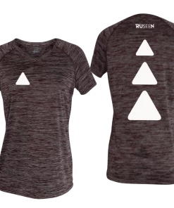 RUseeN Reflective Apparel Women's Short Sleeve Women's Reflective Short Sleeve Shirt - Triangles