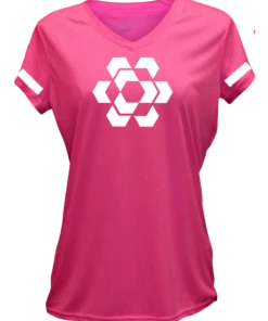 RUseeN Reflective Apparel Women's Reflective Short Sleeve Shirt - Diamond Hexagon Combo Women's Short Sleeve